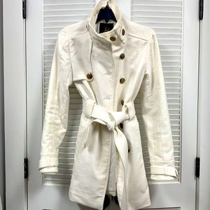 Cream colored casual pea coat